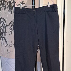 Susan Fit Navy Blue Womens Size 14SH Polyester Work Pants By Cintas XL